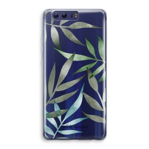 Tropical watercolor leaves: Honor 9 Transparant Hoesje