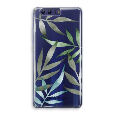 Tropical watercolor leaves: Honor 9 Transparant Hoesje