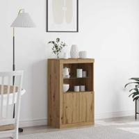 Bijzetkast artisanaal eikenkleurig 60.5 x 37 x 100 cm