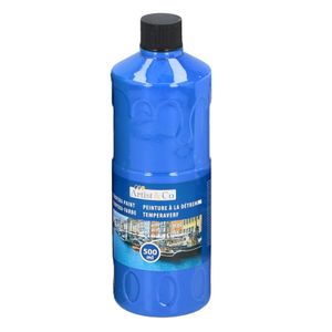 1x Acrylverf / temperaverf fles blauw 500 ml