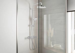 Hansgrohe Vernis Shape opbouw regendouche met ronde hoofddouche waterbesparend chroom