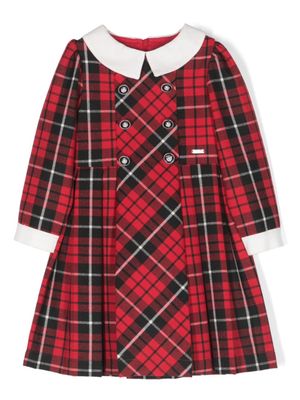 Patachou robe à motif tartan - Rouge
