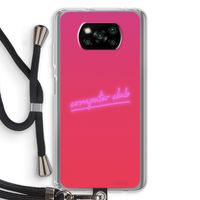 Vice Glow: Xiaomi Poco X3 NFC Transparant Hoesje met koord