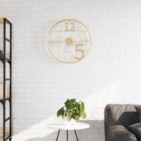 VidaXL Wandklok ø50 cm ijzer goudkleurig