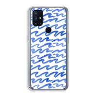 Blauwe golven: OnePlus Nord N10 5G Transparant Hoesje