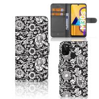 Samsung Galaxy M21 | M30s Hoesje Black Flowers
