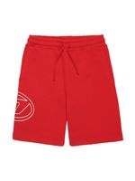 Diesel Kids short en coton à patch Oval D - Rouge