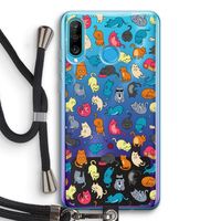 Kleurrijke katten: Huawei P30 Lite Transparant Hoesje met koord