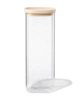HEMA Voorraad bus 2100ml glas met deksel (transparant)