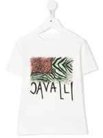 Roberto Cavalli Junior t-shirt à logo imprimé - Blanc