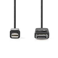 Nedis Mini DisplayPort-Kabel | DisplayPort 1.2 | Mini-DisplayPort Male | DisplayPort Male | 21.6 Gbps | Vernikkeld | 1.00 m | Rond | PVC | Zwart | - thumbnail