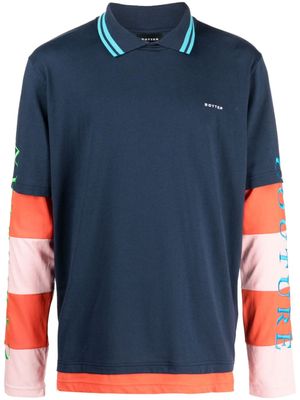 Botter t-shirt à effet superposé - Bleu
