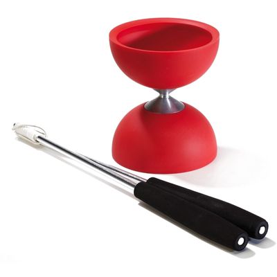 Eure Rubber diabolo met aluminium stokke