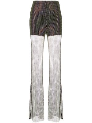 ROTATE BIRGER CHRISTENSEN pantalon à ornements en cristal - Noir