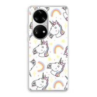 Rainbow Unicorn: Huawei P50 Pro Transparant Hoesje