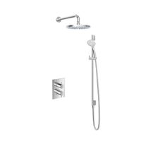 Hotbath Get Together IBS2A Regendoucheset inbouw - 35cm wandarm - 25cm ronde hoofddouche - 3 standen handdouche glijstang - chroom IBS2ACR147