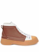 JW Anderson baskets montantes à design à empiècements - Marron