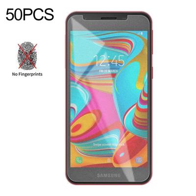50 stuks non-Full matte Frosted gehard glas film voor Galaxy a2 core geen retail pakket