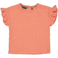 Quapi Meisjes blouse - Benja - AOP rood gestreept - thumbnail