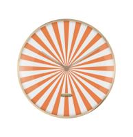 Wall Clock Candy Swirl Dome Oranje en Wit