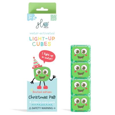Glo Pals lichtgevende blokjes kerst - 4 stuks