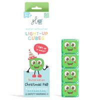 Glo Pals lichtgevende blokjes kerst - 4 stuks Glo Pals lichtgevende blokjes kerst - 4 stuks