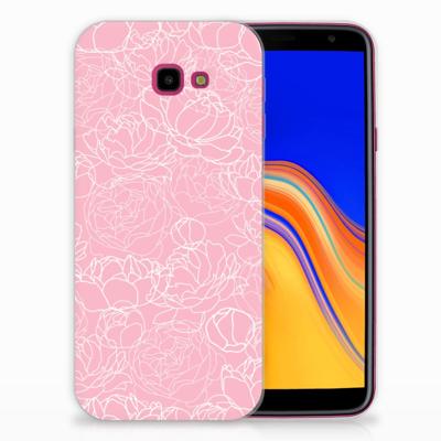 Samsung Galaxy J4 Plus (2018) | TPU Case | White Flowers