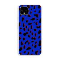 Blue Leopard: Pixel 4 XL Transparant Hoesje