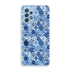 Blauw motief: Samsung Galaxy A73 Transparant Hoesje