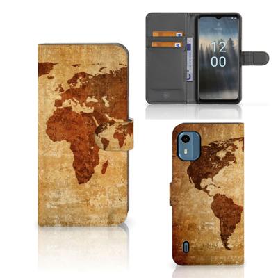 Nokia C12 | Flip Cover | Wereldkaart
