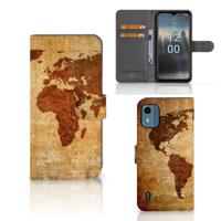 Nokia C12 | Flip Cover | Wereldkaart
