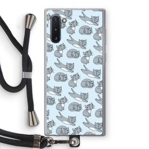 Poezen: Samsung Galaxy Note 10 Transparant Hoesje met koord