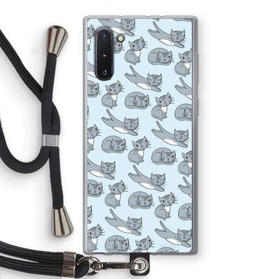 Poezen: Samsung Galaxy Note 10 Transparant Hoesje met koord