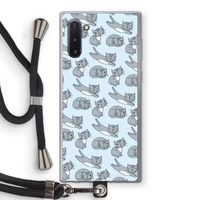 Poezen: Samsung Galaxy Note 10 Transparant Hoesje met koord