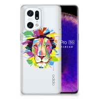 OPPO Find X5 Pro Telefoonhoesje met Naam Lion Color