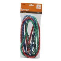 Bagagespin/snelbinders - 3x - 100 cm - gekleurd - Spanelastieken - met haken