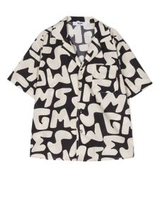 MSGM Kids chemise à logo imprimé - Tons neutres