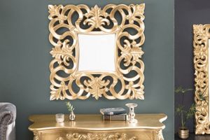 Elegante wandspiegel VENICE 75x75cm goud antieke barokstijl - 15626