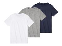 pepperts! Kinderen jongens T-shirts, 3 stuks, met ronde hals (146/152, Wit/donkerblauw/grijs) - thumbnail