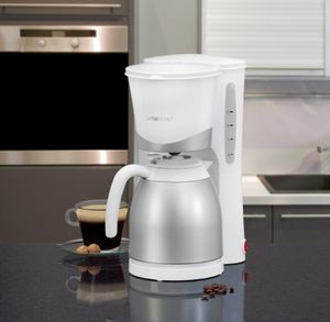 Clatronic KA 3327 Koffiezetapparaat Wit 870 watt Capaciteit koppen: 10 Met thermoskan