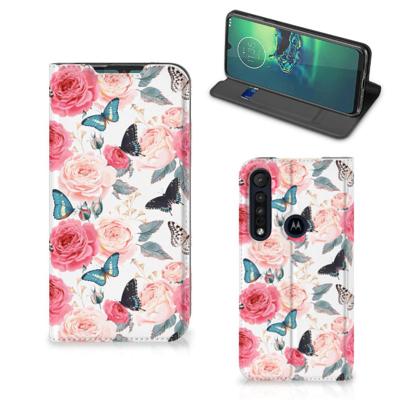 Motorola G8 Plus Smart Cover Butterfly Roses Motorola G8 Plus Smart Cover Butterfly Roses