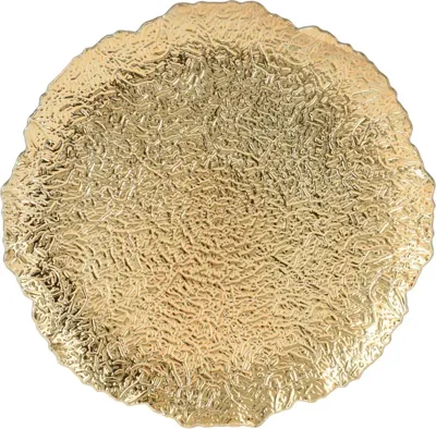 Decoratiebord kunststof organisch 33x1.5cm goud