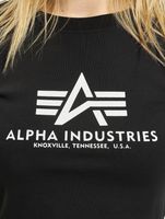 Alpha Industries / Longsleeve Basic Cropped in zwart - thumbnail