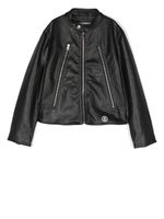 MM6 Maison Margiela Kids veste en cuir artificiel - Noir - thumbnail