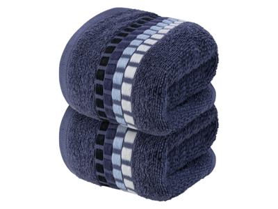 LIVARNO home 2 Gastendoekjes 30 x 50 cm (Donkerblauw)