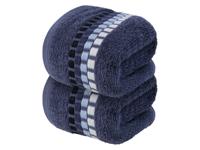LIVARNO home 2 Gastendoekjes 30 x 50 cm (Donkerblauw)