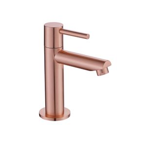 Toiletkraan Best Design Lyon Uitloop Recht 14 cm 1-hendel Mat Rose Goud