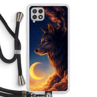 Night Guardian: Samsung Galaxy A22 4G Transparant Hoesje met koord