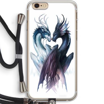 Yin Yang Dragons: iPhone 6 PLUS / 6S PLUS Transparant Hoesje met koord