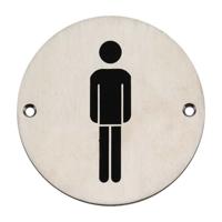 Hoppe aanduidingsplaat - symbool Heer - Ø 100 mm - E664M - RVS